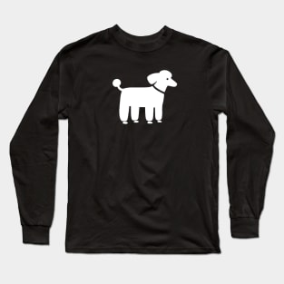 White Poodle Graphic Long Sleeve T-Shirt